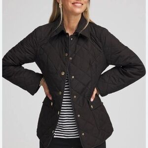 Chicos‎ NWT black quilted barn coat women’s XL petite